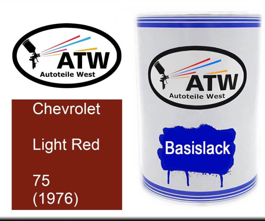 Chevrolet, Light Red, 75 (1976): 500ml Lackdose, von ATW Autoteile West.